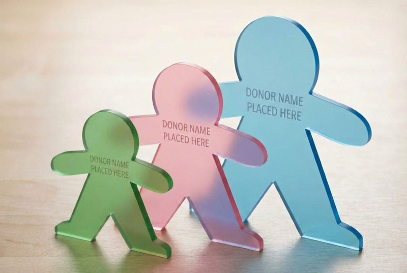 Legacy Wall of Courage plaque samples